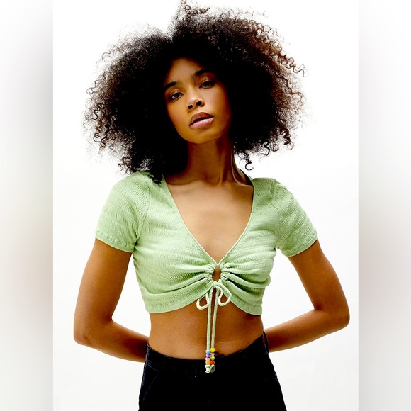 PacSun Cutout Pony Bead Crop Top - Picture 1 of 6